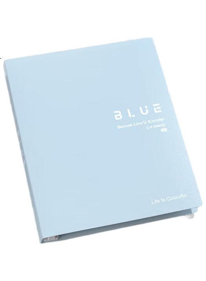 Sunwood B5/120 Pages Non-Slip Horizontal Line Solid Color Detachable 8-Hole Loose-Leaf Notebook For Exam Preparation And Homework Light Blue 1279 - Image 3