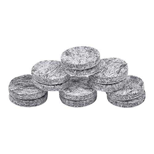 Now & Zen Self Adhesive Round Furniture Felt Pads for Hard Surfaces - Non-Scratch Heavy Duty Furniture Leg Guards (20 MM - Pack of 12, Dark Grey) - Image 2