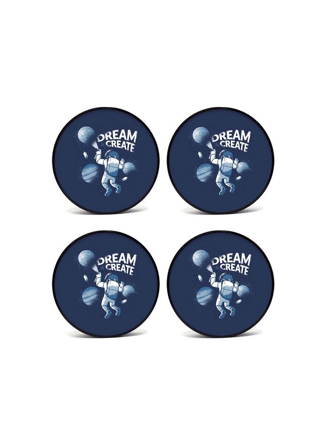 Tinywalk Space Coaster Wooden Printed Coaster (4X4) inch Set of 4 Pieces - Image 1