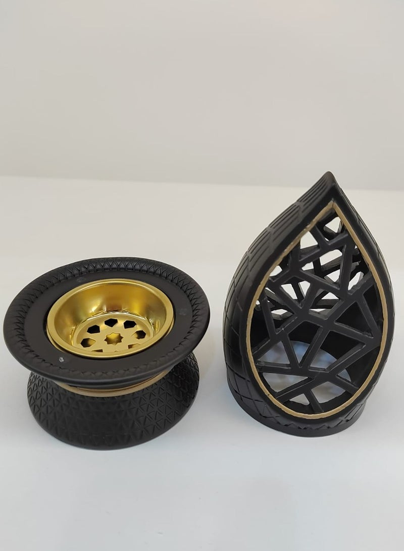 Radin Charcoal Incense Burner Bakhoor Burner Oud Frankincense Resin Incense Burner for Yoga Spa and Aromatherapy Office Home Decor - Image 3