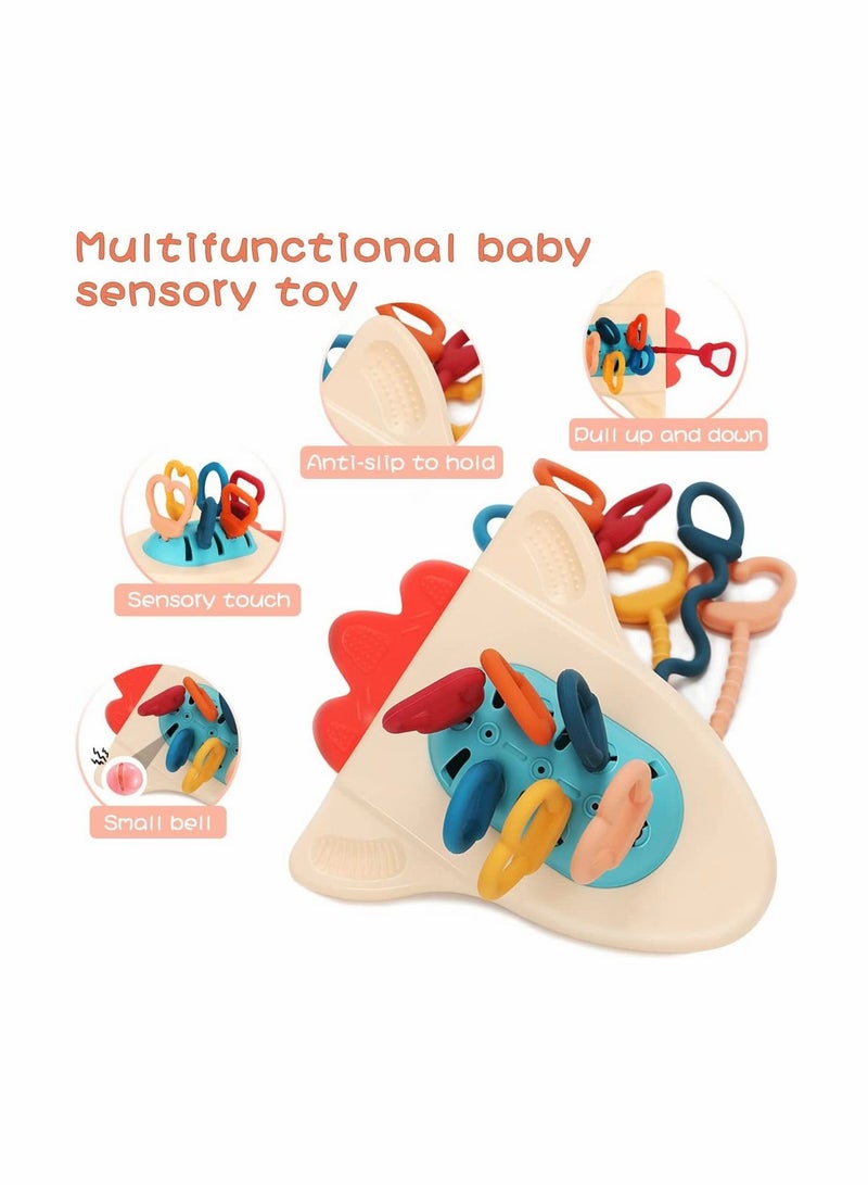 واي آند دي Baby Pull String Activity Toy with Teether Montessori Toys for Babies 6 to 12 Months Food Grade Silicone Sensory Toddlers 1 3 Travel Rattle Motor Skills Infants Gifts - Image 5