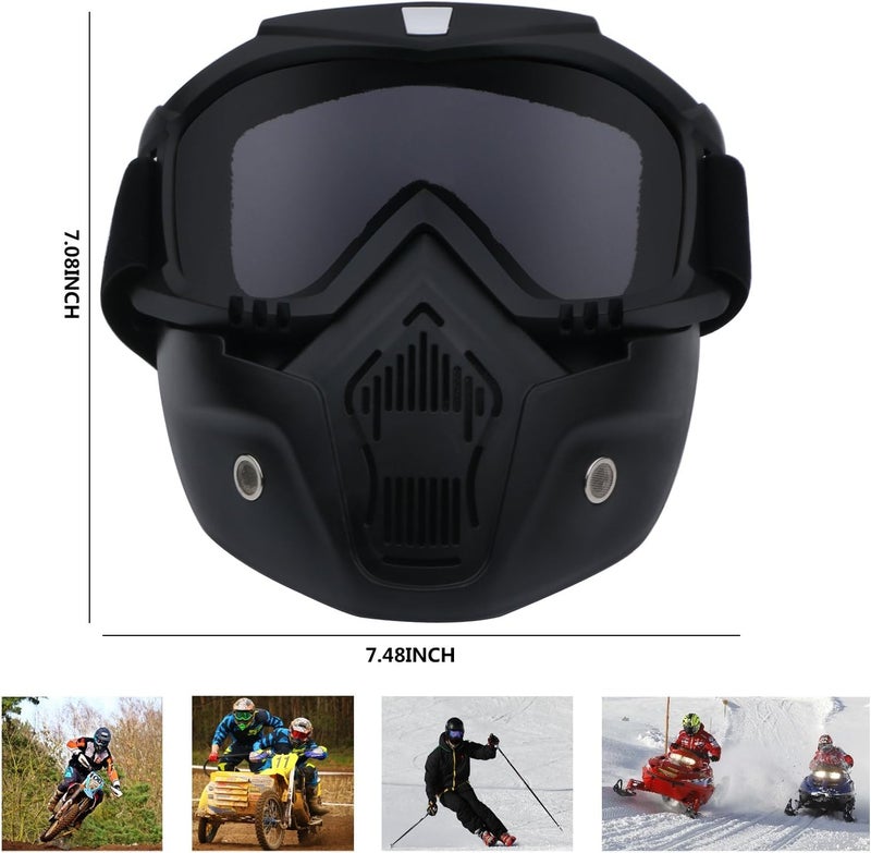 RADIANT Face Mask for Bikers in Riding UV Protected Full Face Mask Balaclava for Men Black Mask for Bike Riding & Cycling, Full Face Helmet Mask for Men (Goggle Glass (Pack of 1)) - Image 5
