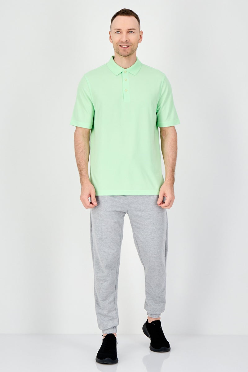 Greg Norman Men Sportswear Fit Short Sleeve Outdoor Polo Shirt, Light Green - Image 4