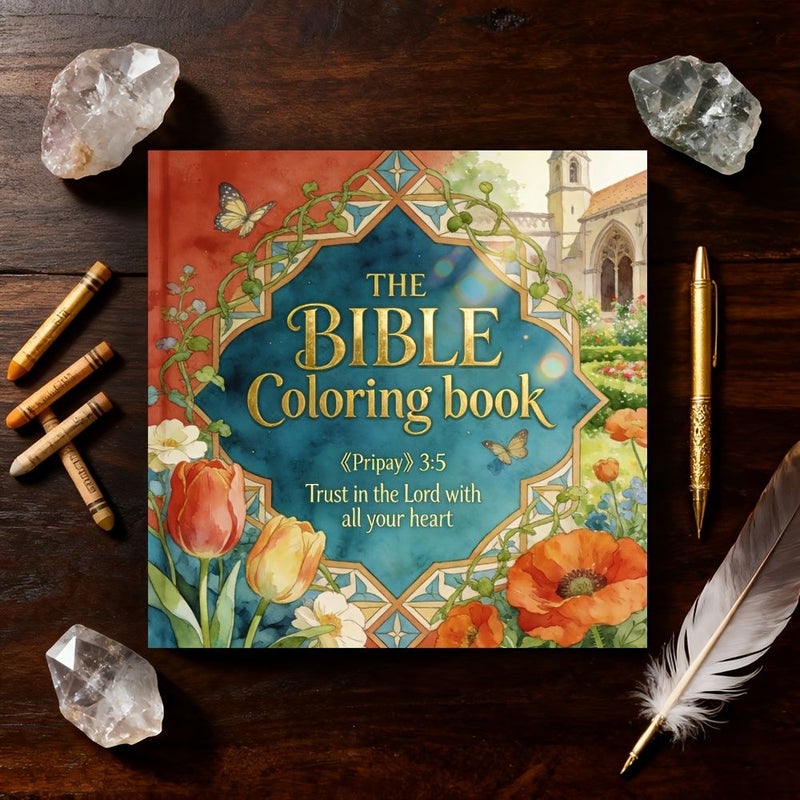 Bible Coloring Book 24 Pages Handcrafted Floral Butterfly Design for Relaxation Faith Gift - Image 5