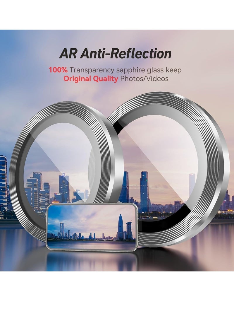 Raxoom Camera Lens Protector for iPhone 15 Pro Max/15 Pro, 9H Tempered Glass Cover with Drop Protection and Scratch Resistance, Automatic Alignment, Night Shooting Mode Included - Image 3