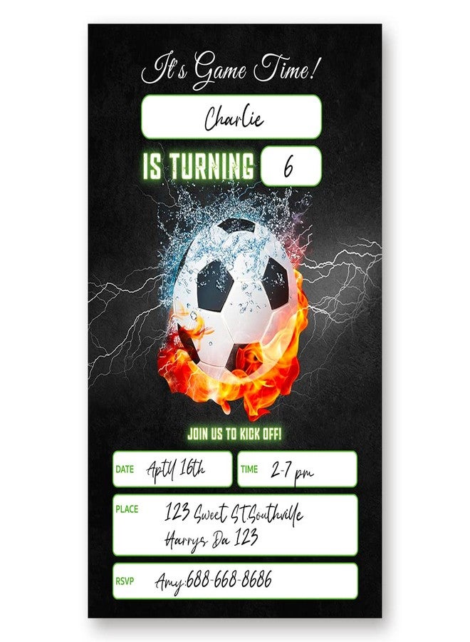 LoaHak Football Birthday Invitation, Soccer Birthday Invitation Digital, Football Birthday Party, Happy Birthday Party Invitations For Kids, Birthday Invitations. (043) - Image 5