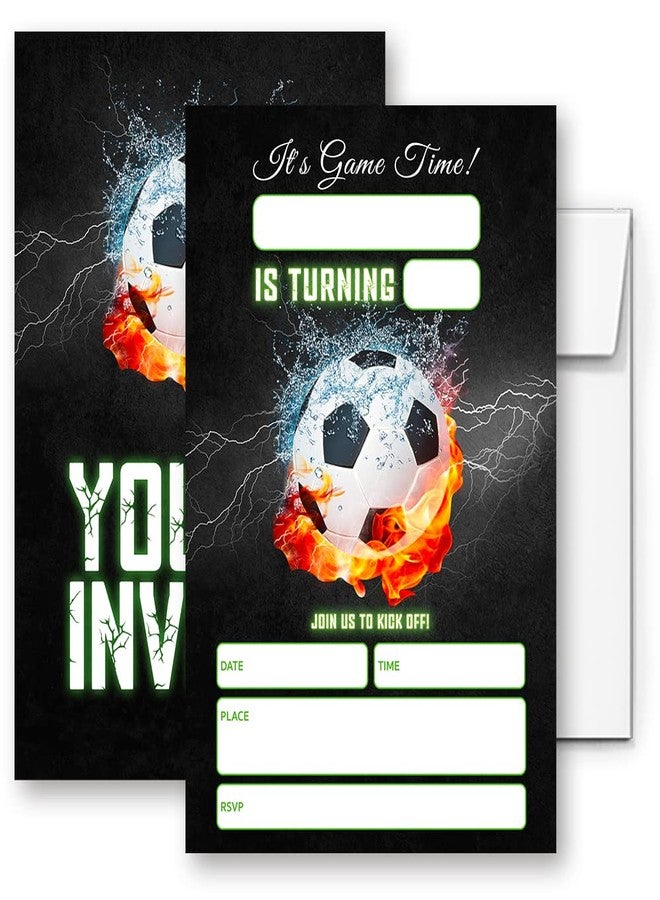 LoaHak Football Birthday Invitation, Soccer Birthday Invitation Digital, Football Birthday Party, Happy Birthday Party Invitations For Kids, Birthday Invitations. (043) - Image 1