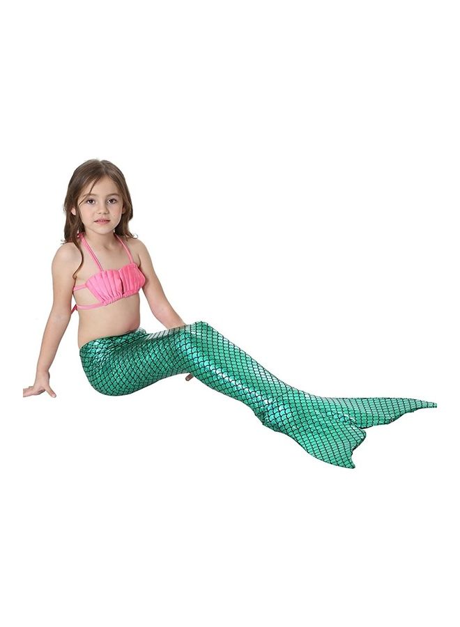 NIBEMINENT 3-Piece Mermaid Swimming Costume Set 140cm - Image 2