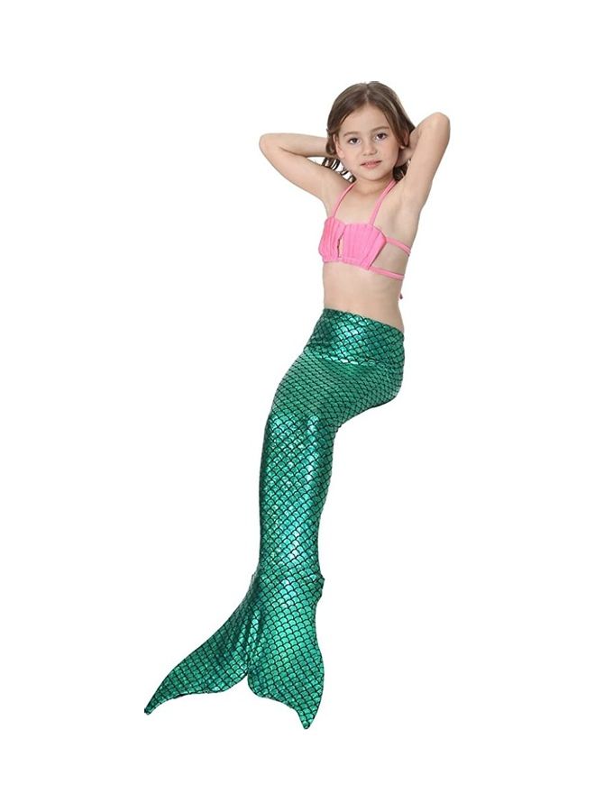 NIBEMINENT 3-Piece Mermaid Swimming Costume Set 140cm - Image 4