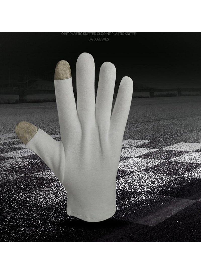 GGOOT White Cotton Gloves - Thin Cotton Gloves for Sleeping,Cotton Hand Gloves for Sleeping Beauty Dry Hands Inspection  - Image 3