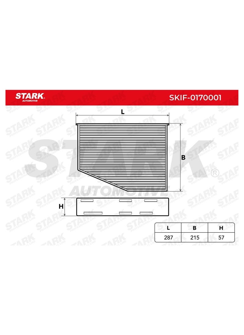Stark - STARK - POLLEN FILTER / CABIN FILTER FOR AUDI / VW - 1K1819653B / JZW819653B / 1K1819653 / 1K1819653A / 1K1819669 - Image 1