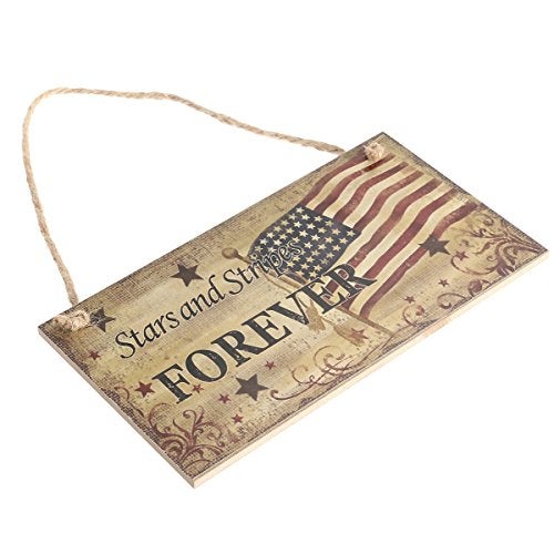 BinaryABC 4th of July Wooden Sign Plaque Door Wall Hanging Decorations, Fourth of July Independence Day Memorial Day Party Decorations - Image 3