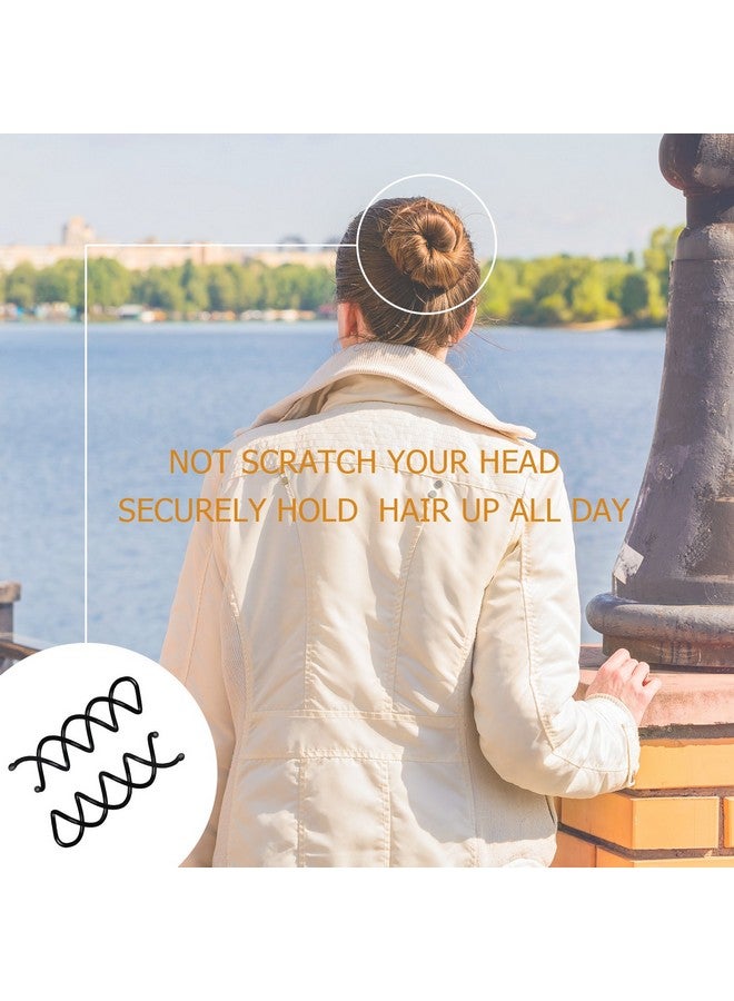 eBoot Spiral Hair Clip Spin Bun Stick, Hair Pick Set For Diy Hair Styles - 20 Pack (Black) - Image 3