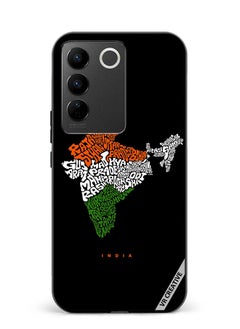 Protective Case Cover For Vivo V27 Pro India Map With All Indian States Name Design Multicolour