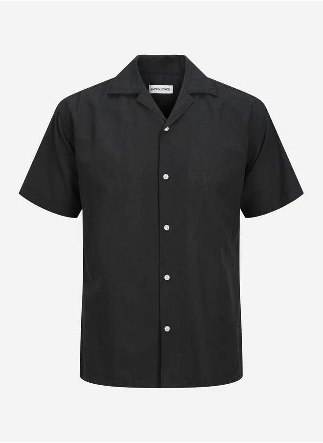 JACK & JONES Jack & Jones Solid Resort Collar Regular Fit Shirt