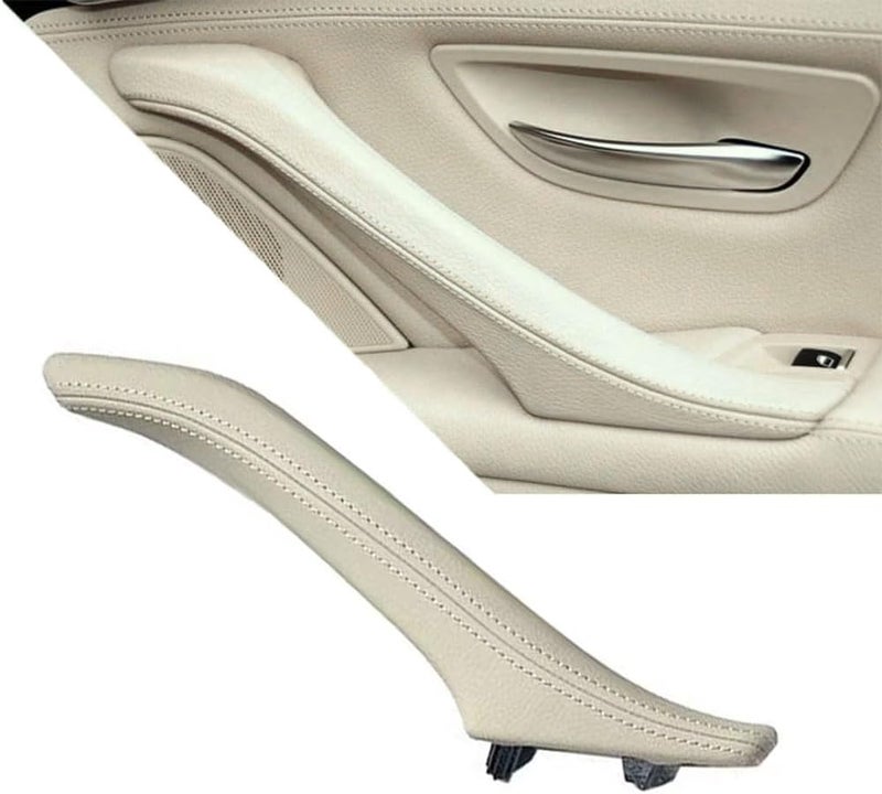 Goodithy Right Passenger Side Door Handle Assembly, Compatible with BMW 5 Series F10 F11, Interior Door Handle Complete Replacement for BMW 520 523 525 528 530 535 2010-2017(Creamy) - Image 1