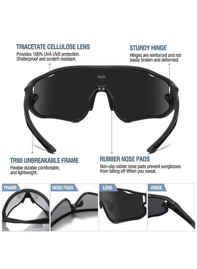 DUCO Kids Sunglasses Youth Baseball Sun Glasses Lightweight TR90 Frame UV400 Sports Cycling Shades for Boys Girls DK268 - Image 5