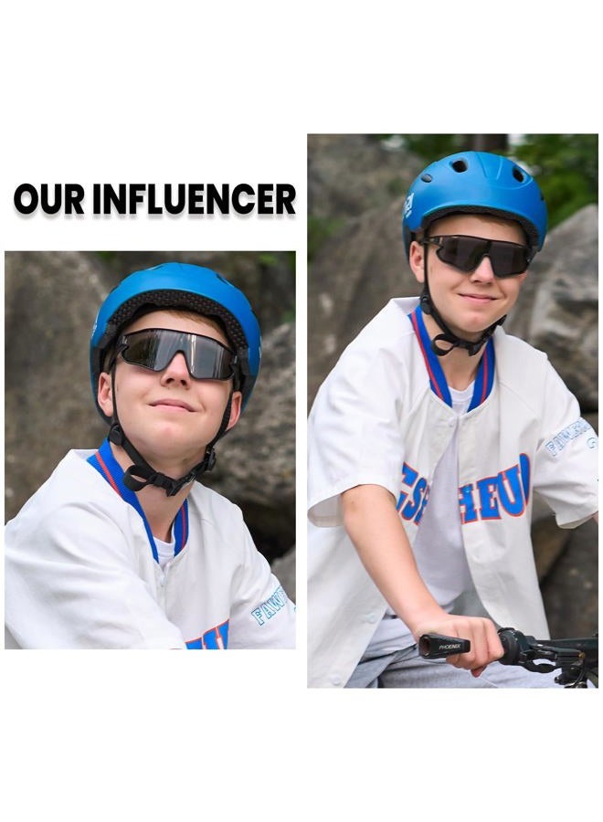DUCO Kids Sunglasses Youth Baseball Sun Glasses Lightweight TR90 Frame UV400 Sports Cycling Shades for Boys Girls DK268 - Image 2