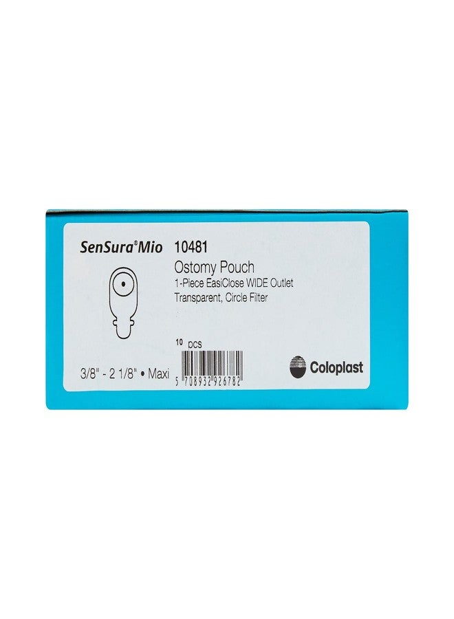Coloplast SenSura Mio Ostomy Pouch Drainable 3/8 to 2-1/8 Inch Stoma 11 Inch Length, Maxi 1pc System Transparent Gray 10481, 10 Ct - Image 4