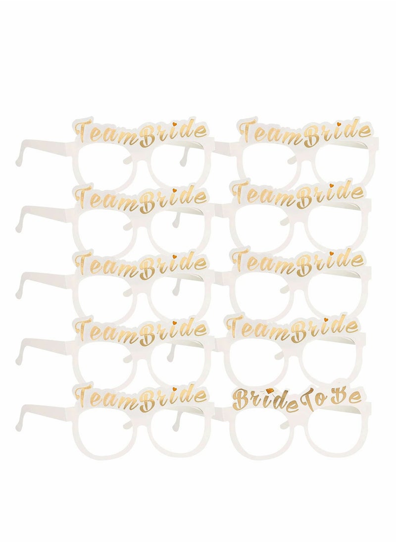Excefore Hen Party Glasses 10 Pcs Bride to be Accessories Team Bachelorette Night Props for Eyes  - Image 1