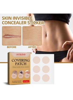 Jaysuing Tatto Cover Up - Ultra-Thin Flaw Concealer Sticker Patch Skin Concealing Tape - Thin tattoo cover up tape for unisex - Tattoo Cover Up Makeup Waterproof for Covering Up Scars and Tattoo 10Pcs 60 patchs  - Image 2