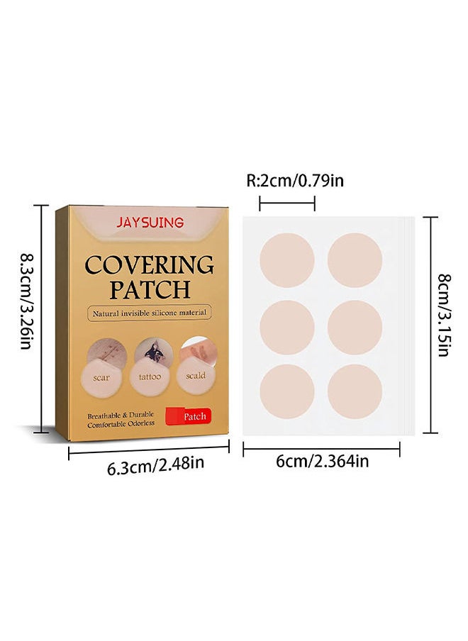 Jaysuing - Tatto Cover Up - Ultra-Thin Flaw Concealer Sticker Patch Skin Concealing Tape - Thin tattoo cover up tape for unisex - Tattoo Cover Up Makeup Waterproof for Covering Up Scars and Tattoo 10Pcs 60 patchs - Image 1