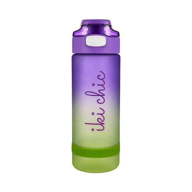 Ant Esports Hydra GB750 750ml Sports Water Bottle with Time Marker & Straw,Dishwasher Safe/Leak-proof Drink Bottle/BPA Free/Non-Toxic Tritan Material/1 Click Open for Running Gym (Blue Gradient) - Image 1
