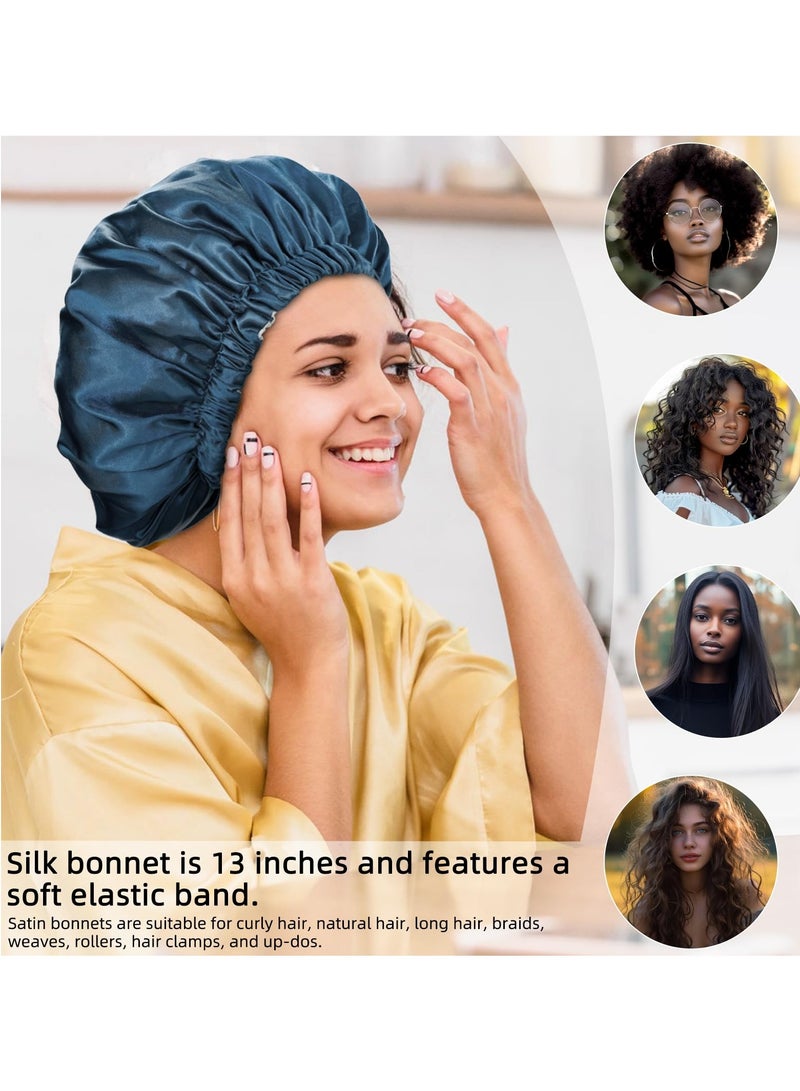 قبعة نوم من الحرير للنساء للشعر الطبيعي - Image 3