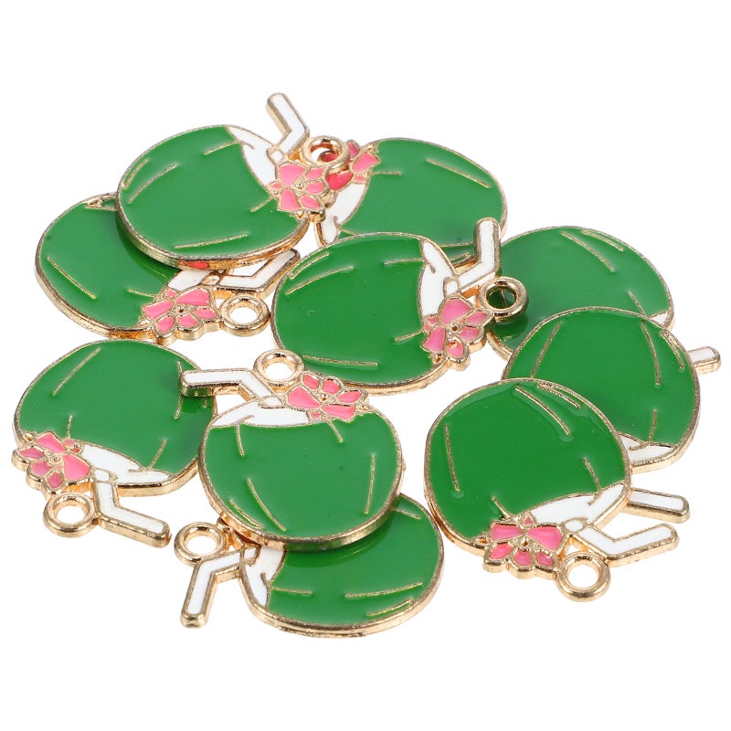 10pcs Coconuts Charms Hawaii Style Charms Beads Tropical Charms Pendants for DIY Jewelry Making Crafting Bracelets Necklaces Accessories - Image 4
