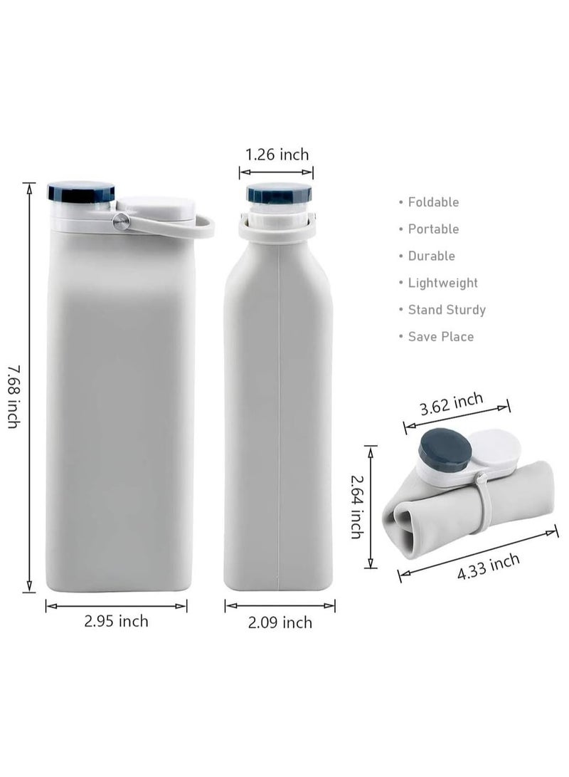 Oasisgalore Collapsible Water Bottle Foldable Water Bottle for Travel Sport  - Image 2