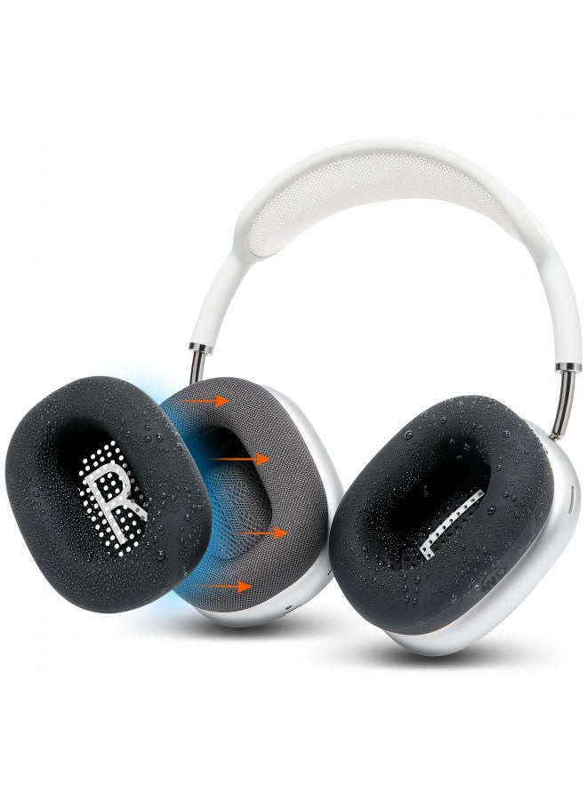 WC WC SweatZ Max - Patented Protective Earpad Covers for Airpods Max Made by Wicked Cushions | Sweatproof & Easily Washable | Full Earpad Sweat Protection | Black  - Image 1