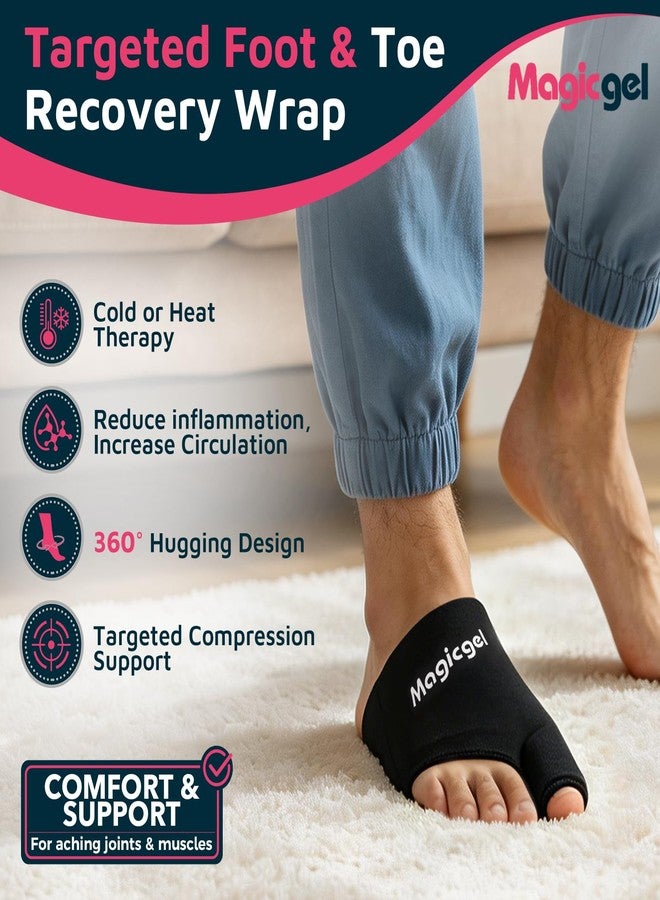 Magic Gel Foot Ice Pack Wrap & Toe Wrap for Gout Relief, Bunion, Plantar Fasciitis, Turf Toe, Broken Toe, Swelling, Foot & Toe Pain Relief, Hot & Cold Gel Therapy, Reusable Compression Support - Image 2