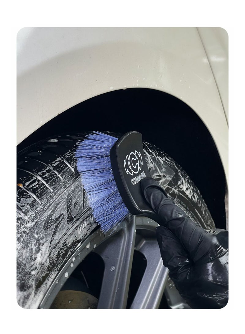 YIXUAN 2 Set Wheel & Tire Brush Cleaner for Car, Wheel Brushes for Cleaning Wheels Auto Wheel Cleaning Brush Bristle Brush Cleaning Tools - Image 2