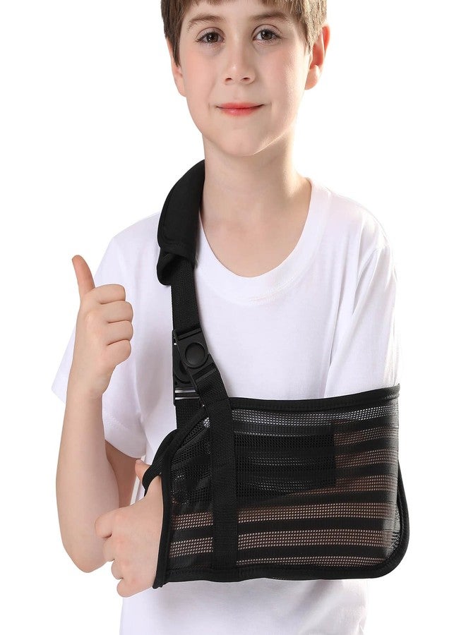 Ledhlth Kids Arm Sling for Boys and Girls, Premium Mesh, for Shoulder Elbow Wrist Injury (Black, Small) - Image 1