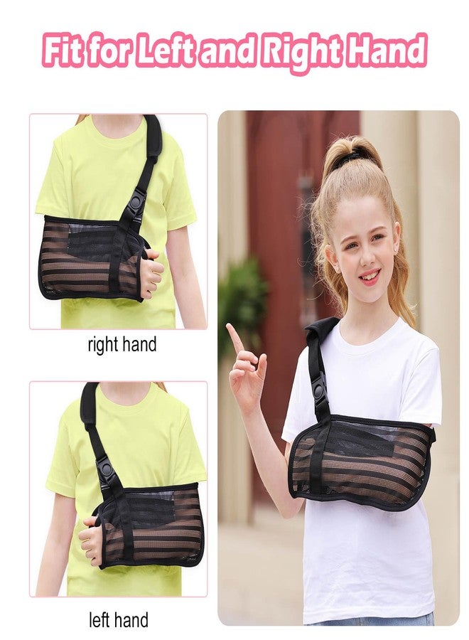 Ledhlth Kids Arm Sling for Boys and Girls, Premium Mesh, for Shoulder Elbow Wrist Injury (Black, Small) - Image 3