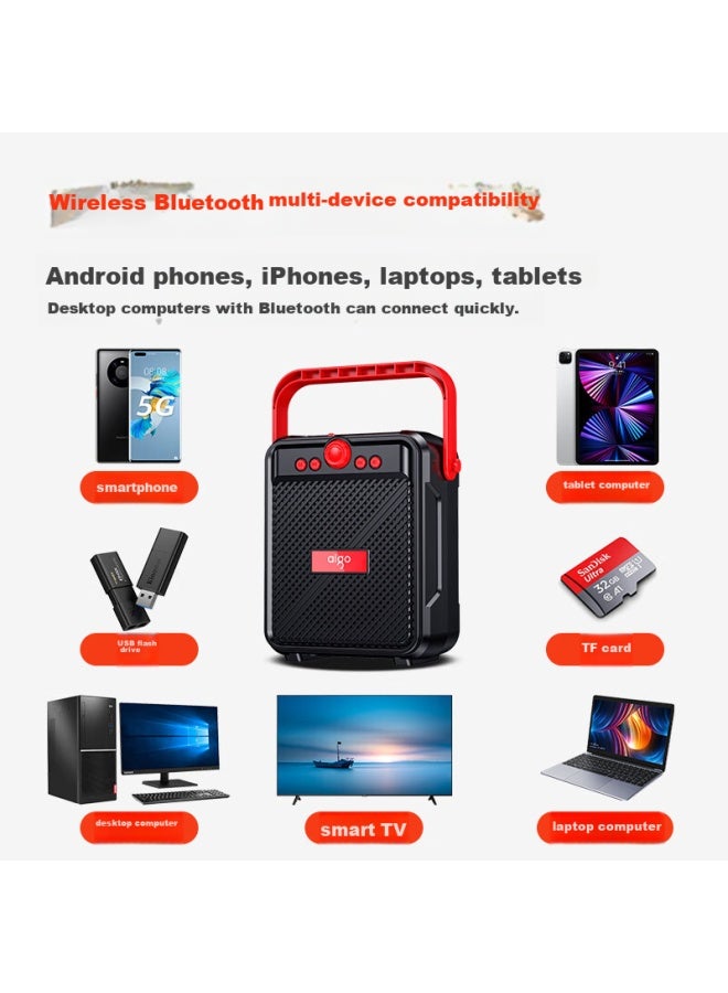 Patriots Aigo T51 Bluetooth Speaker, Outdoor Square Dance Speaker, High Volume Handheld Portable Horn, Small Home Subwoofer Amplifier, Street Vending Payment Player - Image 4