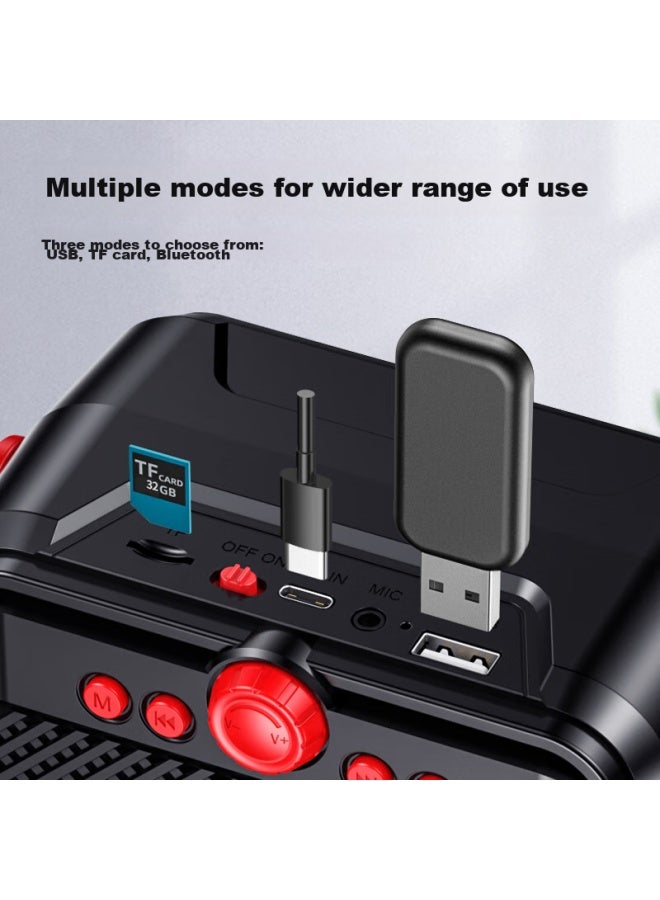 Patriots Aigo T51 Bluetooth Speaker, Outdoor Square Dance Speaker, High Volume Handheld Portable Horn, Small Home Subwoofer Amplifier, Street Vending Payment Player - Image 3