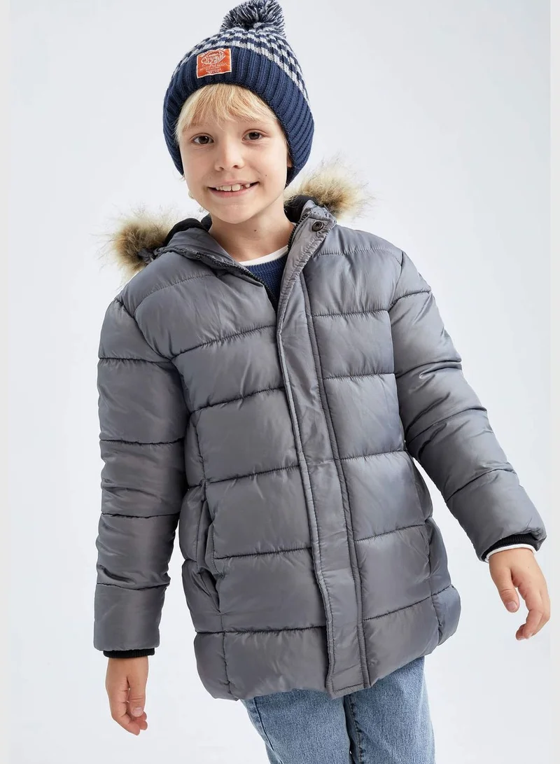 DeFacto Boy Hooded Long Sleeve Jacket