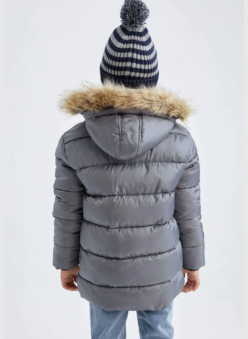 DeFacto Boy Hooded Long Sleeve Jacket
