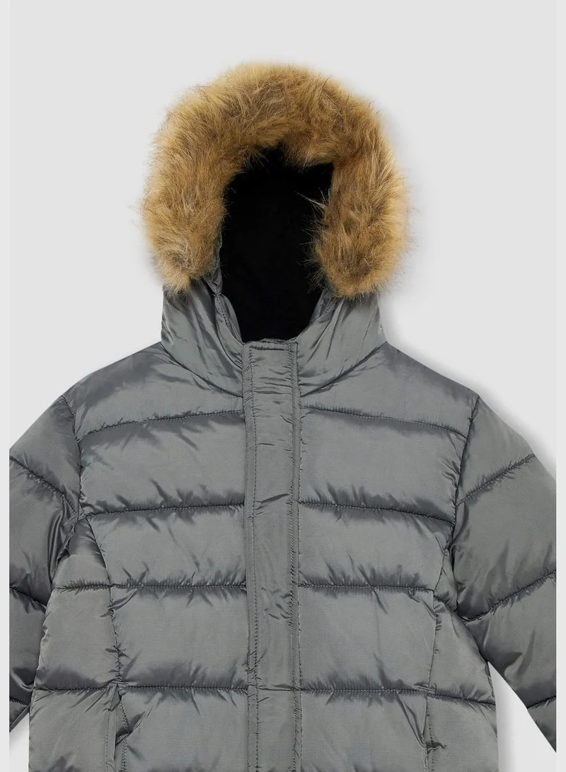 DeFacto Boy Hooded Long Sleeve Jacket