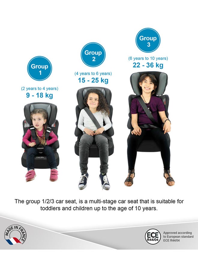 Nania - Beline Carseat For Group 1/2/3, 2 To 10 Years, 9 - 36 Kg,Bordeau - Image 1