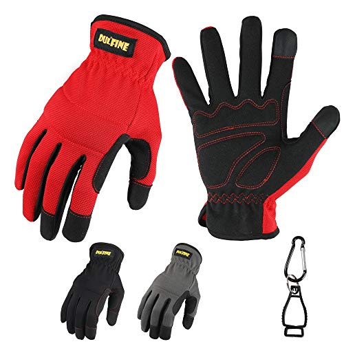 DULFINE High Performance Work Gloves For Men(3 Pairs Pack), High Dexterity Touch Screen For Multipurpose,Excellent Grip (Large) - Image 1