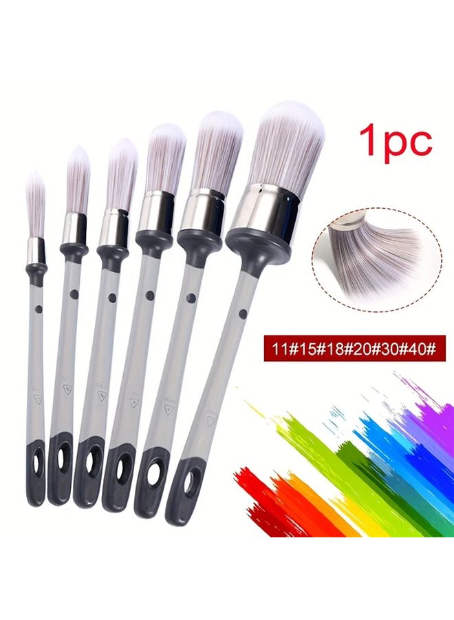 30 Size Round Head Paint Brush For Gaps Corners And Long Handle Brush For Paint Coating - Image 2