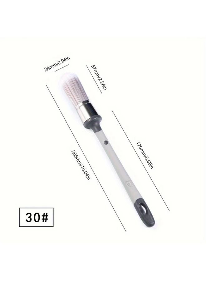 30 Size Round Head Paint Brush For Gaps Corners And Long Handle Brush For Paint Coating - Image 1