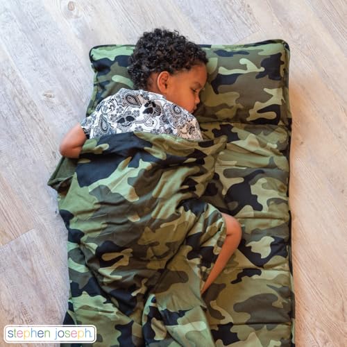 Stephen Joseph, Toddler All Over Print Nap Mat with Soft Blanket and Removable Pillow for Boys & Girls, Kids Sleeping Bag for Elementary, Daycare, Preschool with Carry Handle, Transportation - Image 5