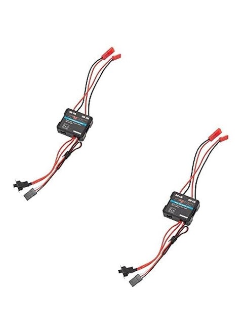 2Pcs RC Motor ESC 40A Brushed ESC Motor Electric Speed Controller 6-12.6V for 1/16 1/18 1/24 etc RC Model Cars RC Accessories Parts