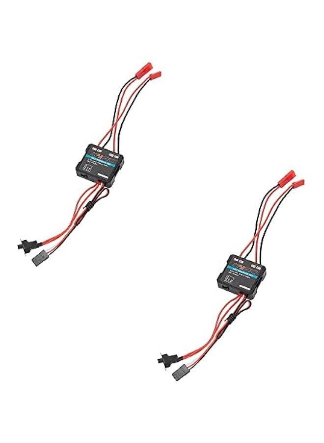 null - 2Pcs RC Motor ESC 40A Brushed ESC Motor Electric Speed Controller 6-12.6V for 1/16 1/18 1/24 etc RC Model Cars RC Accessories Parts - Image 1
