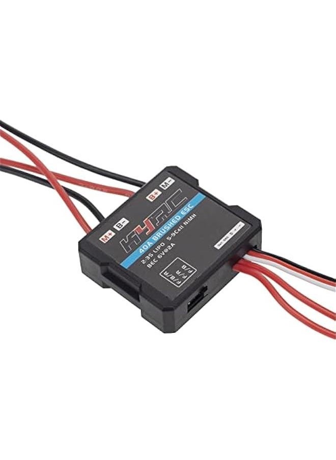 null - 2Pcs RC Motor ESC 40A Brushed ESC Motor Electric Speed Controller 6-12.6V for 1/16 1/18 1/24 etc RC Model Cars RC Accessories Parts - Image 1