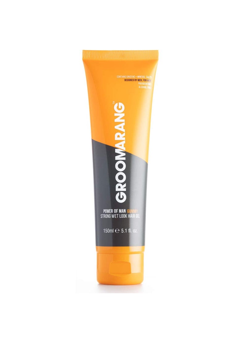 Groomarang - Power of Man Gummy Strong Wet Look Hair Gel 150ml - Image 1