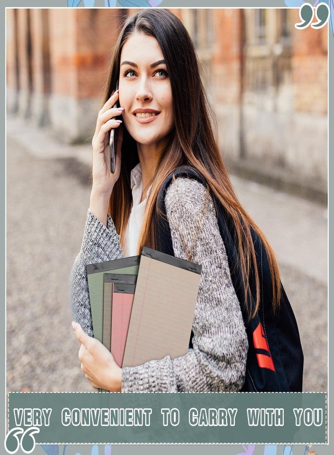 Lincia لينسيا 12 قطعة دفاتر كتابة صغيرة 5 بوصة × 8 بوصة مسطرة، 50 ورقة لكل دفتر، دفاتر كتابة صغيرة مثقبة، ورق ملاحظات مسطر للمدرسة والجامعة والمكتب والمحترفين (ألوان منعشة) - Image 5